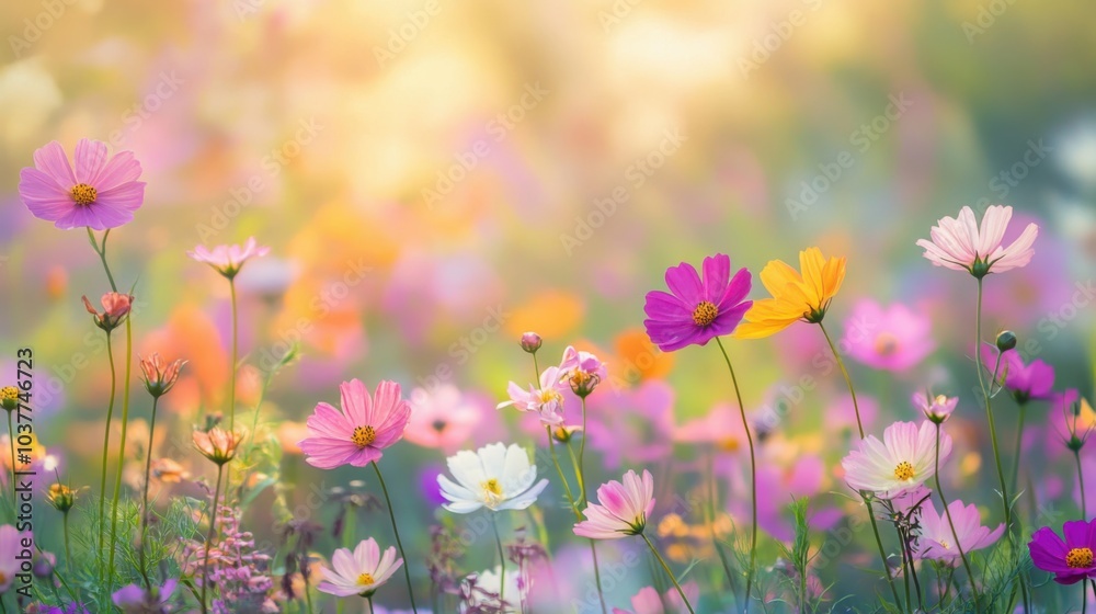 Floral Paradise: A Serene Tapestry of Blooms in Vibrant Hues Floral Paradise: A Serene Tapestry of Blooms in Vibrant Hues