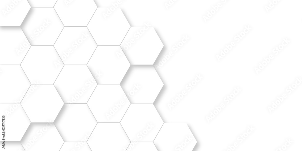 Minimal White Hexagonal Background. Luxury White Pattern. Vector Illustration. 3D Futuristic abstract honeycomb mosaic white background. geometric mesh cell texture. modern futuristic wallpaper. Minimal White Hexagonal Background. Luxury White Pattern. Vector Illustration. 3D Futuristic abstract honeycomb mosaic white background. geometric mesh cell texture. modern futuristic wallpaper.