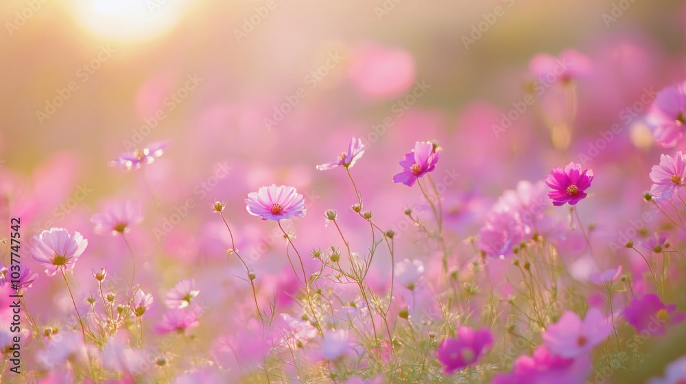 Obraz premium Floral Paradise: A Serene Tapestry of Blooms in Vibrant Hues
