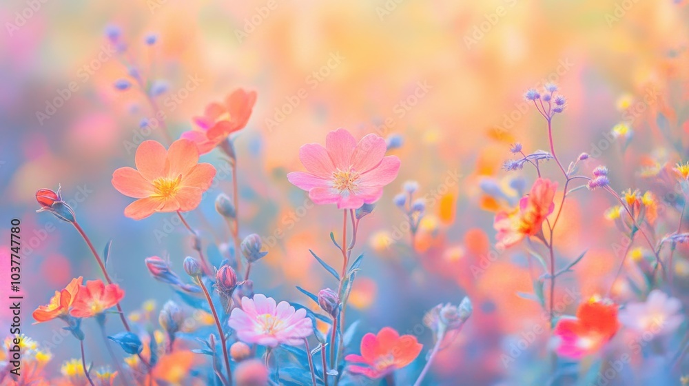 Floral Paradise: A Serene Tapestry of Blooms in Vibrant Hues Floral Paradise: A Serene Tapestry of Blooms in Vibrant Hues