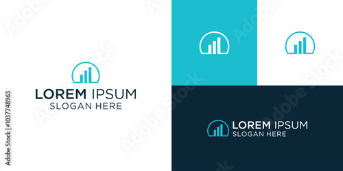 Business Insight logo mark premium vector