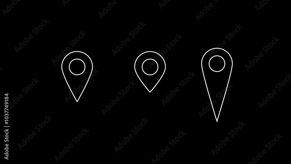 pointer map icon illustration pointer map icon illustration