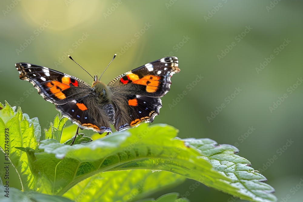 A close up of a butterfly on a leaf A close up of a butterfly on a leaf