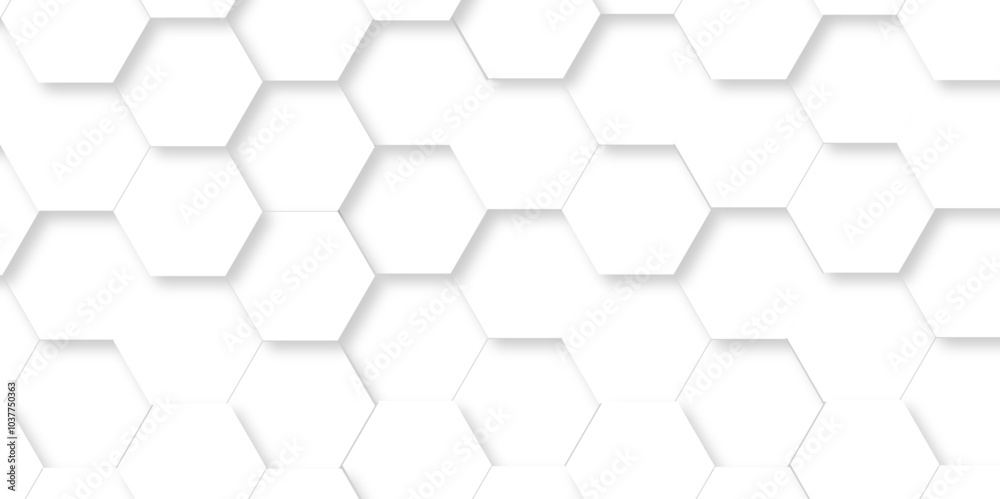 Vector Minimal White Hexagonal Background. Luxury White Pattern. 3D Futuristic abstract honeycomb mosaic white background. geometric mesh cell texture. modern futuristic wallpaper. Vector Minimal White Hexagonal Background. Luxury White Pattern. 3D Futuristic abstract honeycomb mosaic white background. geometric mesh cell texture. modern futuristic wallpaper.
