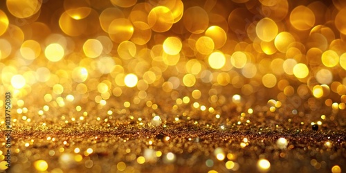 Macro gold abstract background with bokeh defocused lights