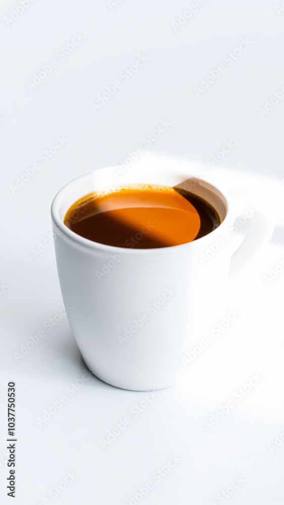 white mug with a dark beverage a ray sunlight white mug with a dark beverage a ray sunlight