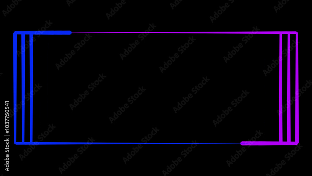 Glowing neon rectangle icon Glowing neon rectangle icon