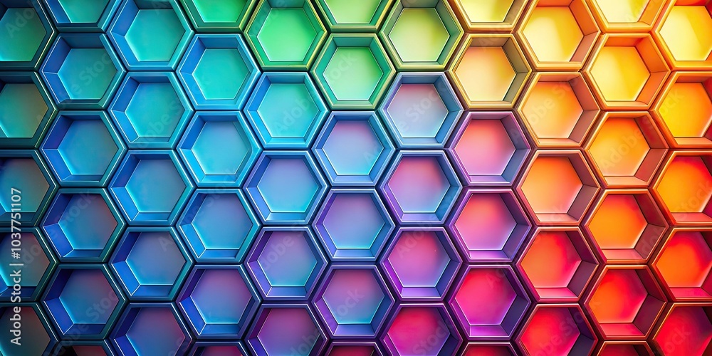 Macro Layered hexagonal pattern with gradient background Macro Layered hexagonal pattern with gradient background