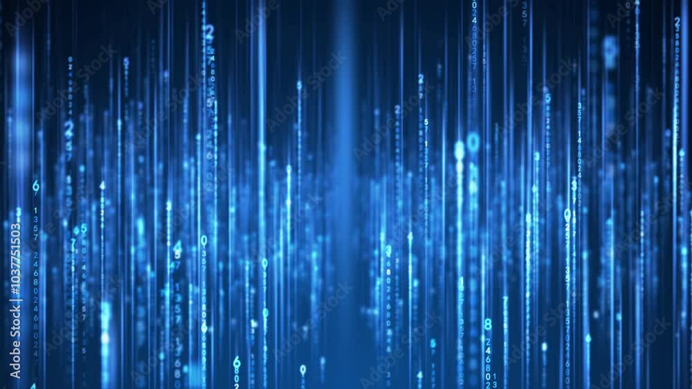 Abstract Blue Digital Particle Background Loop Abstract Blue Digital Particle Background Loop