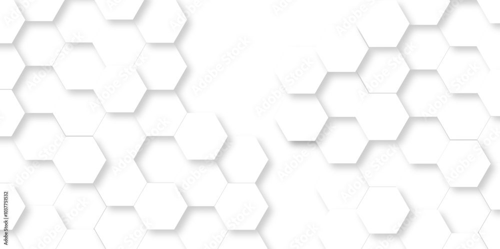Vector Minimal White Hexagonal Background. Luxury White Pattern. 3D Futuristic abstract honeycomb mosaic white background. geometric mesh cell texture. modern futuristic wallpaper. Vector Minimal White Hexagonal Background. Luxury White Pattern. 3D Futuristic abstract honeycomb mosaic white background. geometric mesh cell texture. modern futuristic wallpaper.