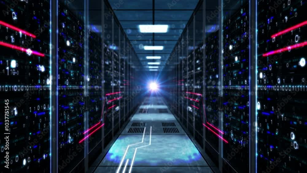Motion Graphic Data Center Servers Motion Graphic Data Center Servers