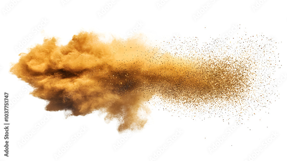 Golden Dust Explosion on Black Background, transparent bg Golden Dust Explosion on Black Background, transparent bg