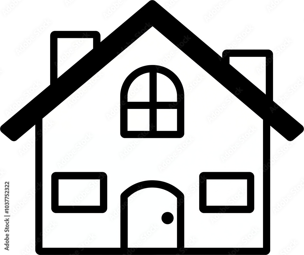 house icon on white house icon on white