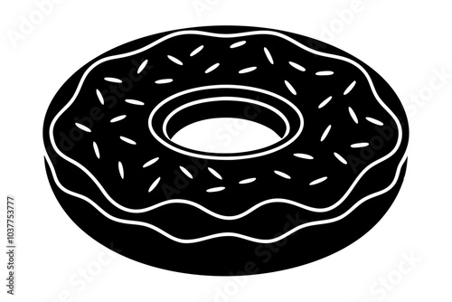 doughnut   silhouette vector illustration