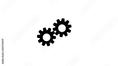 settings icon illustration with white background