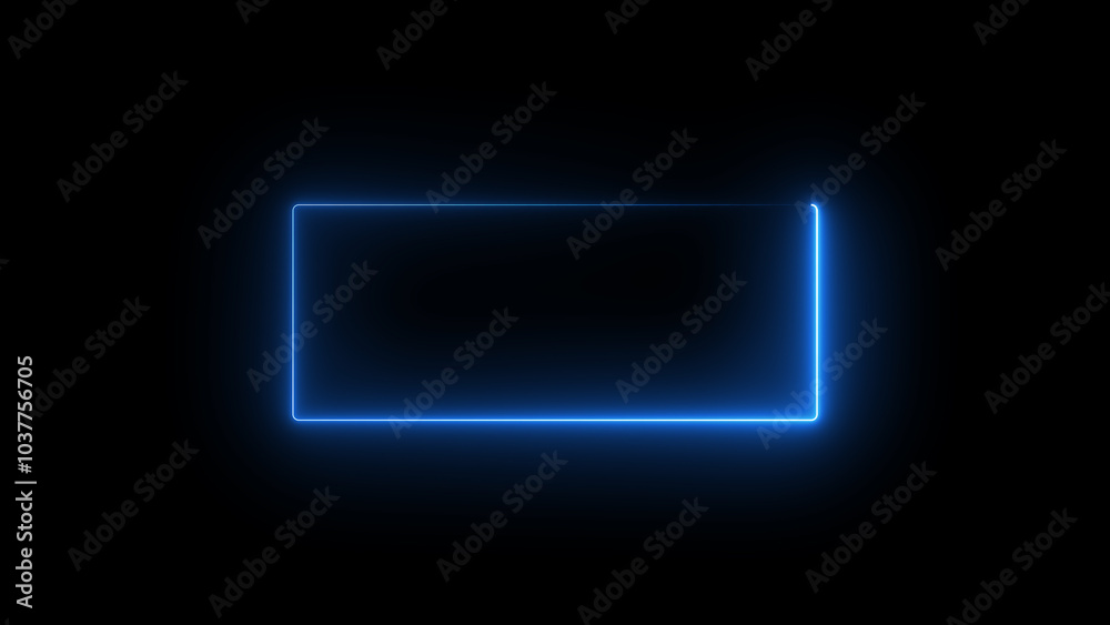 Neon Rectangle Border .Blue and pink neon rectangle frame. Black background 4k animation Neon Rectangle Border .Blue and pink neon rectangle frame. Black background 4k animation