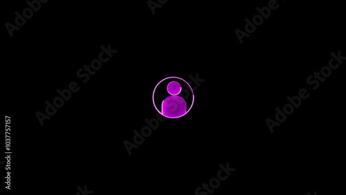 contact icon illustration black background 