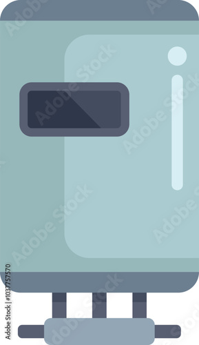 This illustration shows a home water heater with pipes, providing hot water for a shower or bath