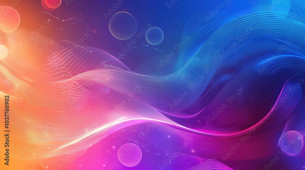 Abstract Vibrance: Waves and Circles in Colorful Harmony Abstract Vibrance: Waves and Circles in Colorful Harmony