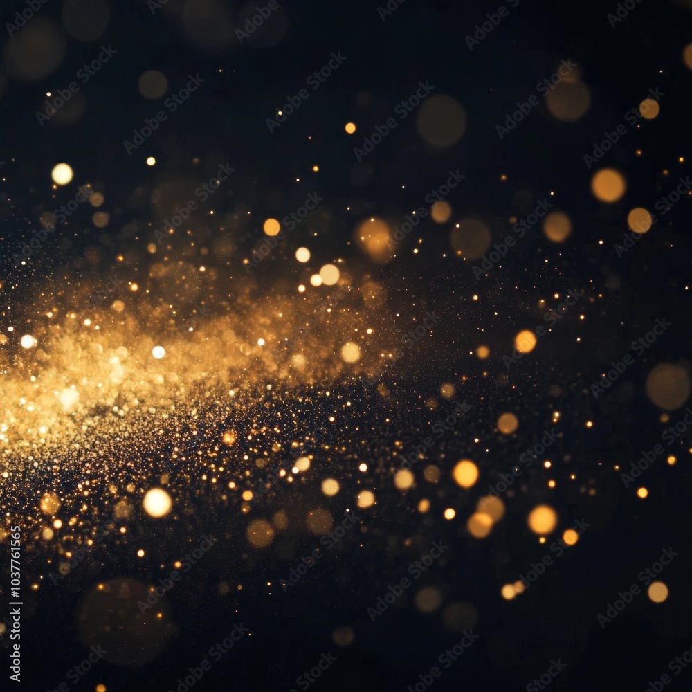 Glittering Gold Sparkles: Elegant Festive Holiday Background with Soft Glowing Particles for Celebration Designs Glittering Gold Sparkles: Elegant Festive Holiday Background with Soft Glowing Particles for Celebration Designs