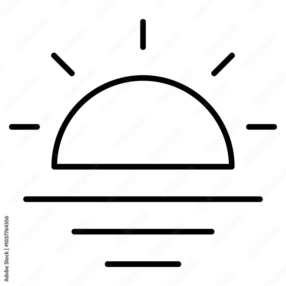 Sunset Icon Element For Design Sunset Icon Element For Design