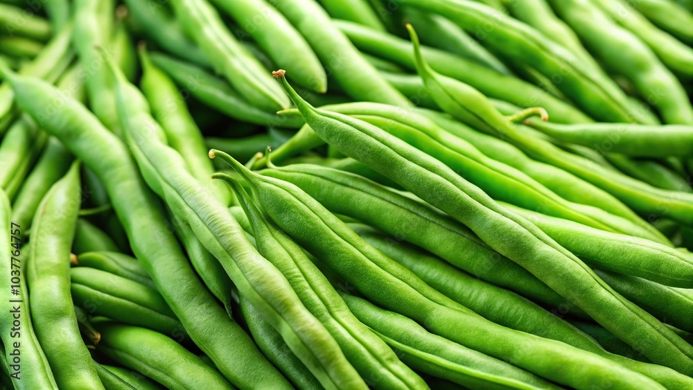 macro shot of organic green beans macro shot of organic green beans