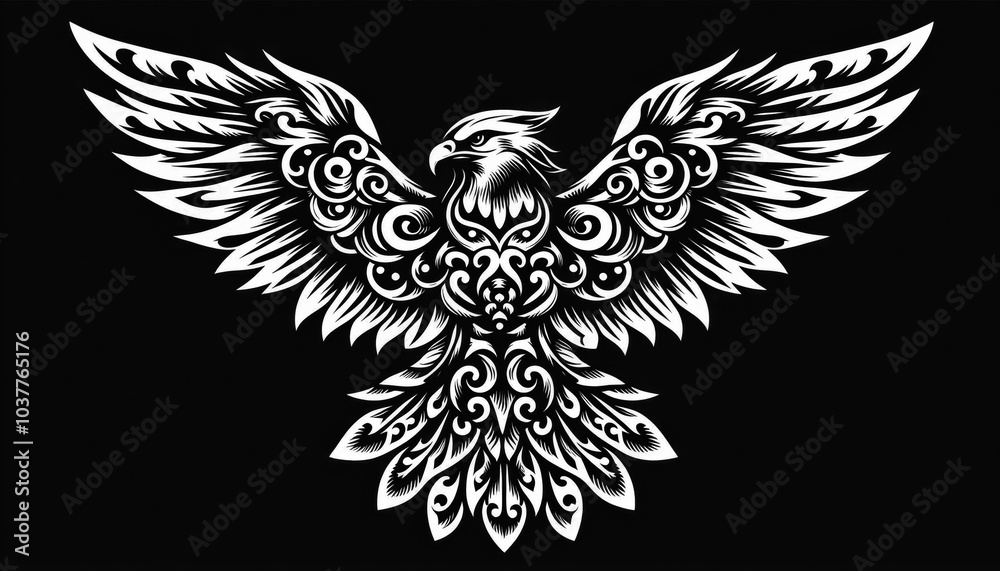 TRIBAL TATOO トライバル タトゥ 刺青 和柄 鷹 hawk	