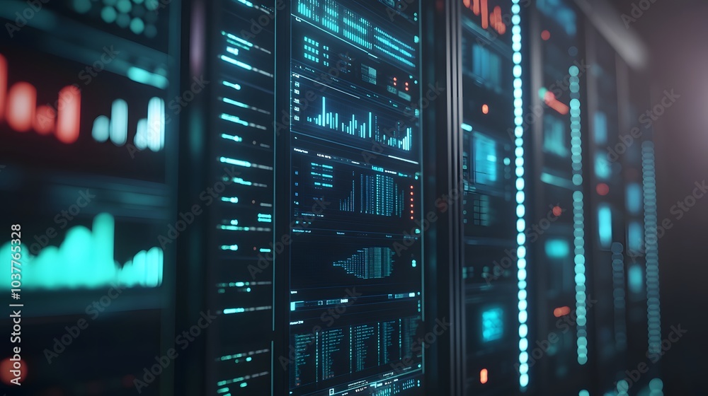 Computer servers and technology information interface transition. Computer servers and technology information interface transition.