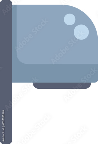 Illustration of an electric hand dryer blowing warm air for drying hands