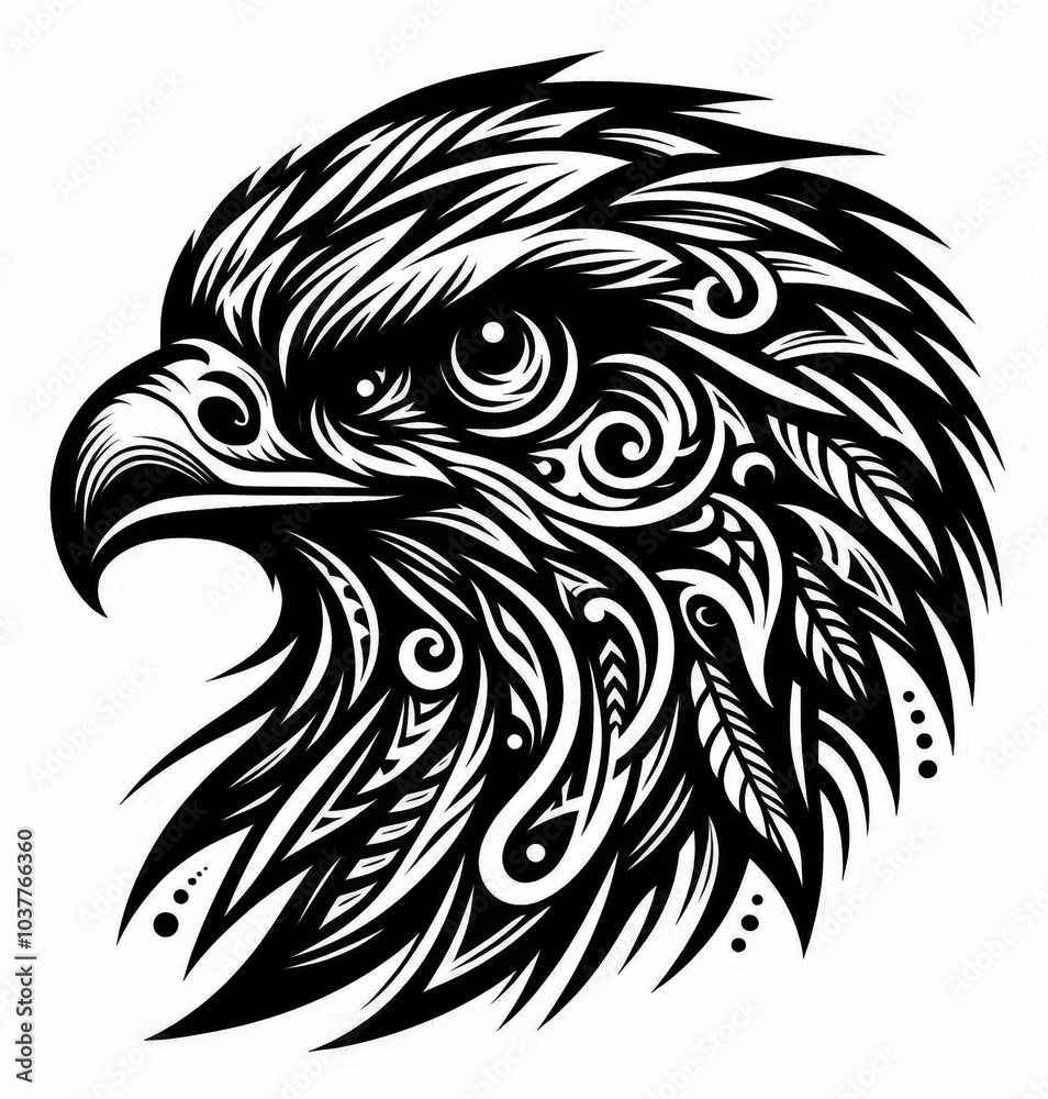 TRIBAL TATOO トライバル タトゥ 刺青 和柄 鷹 hawk	
