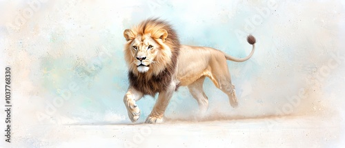 Majestic Lion in Hyper Realistic CGI Art photo