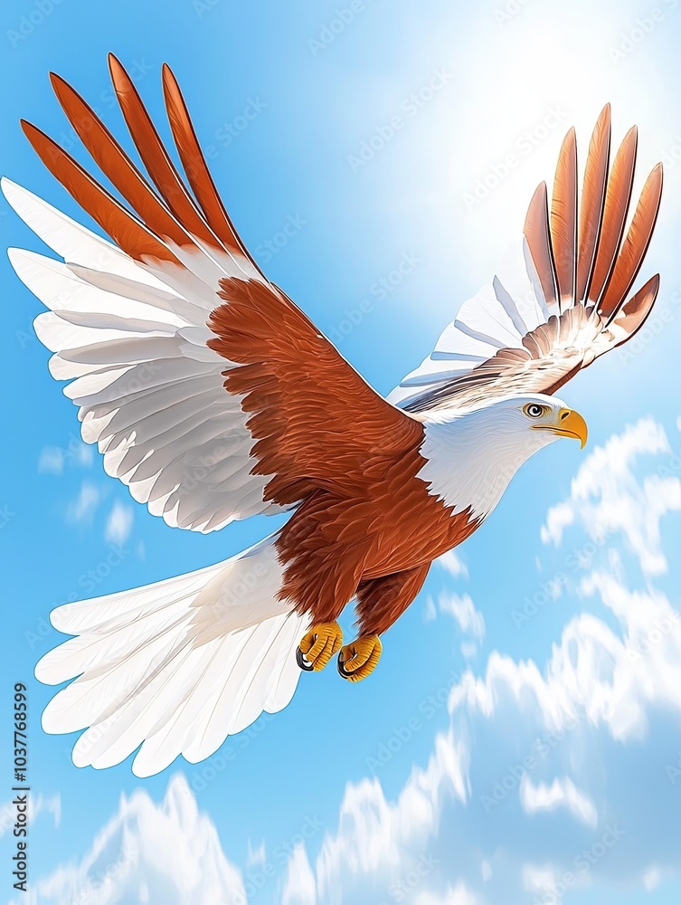Obraz premium Majestic Eagle Soaring Through the Sky