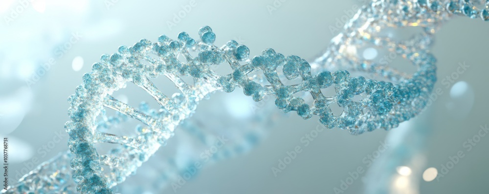 A close-up view of a vibrant and intricate DNA helix, illustrating the beauty of genetic structure and scientific innovation. A close-up view of a vibrant and intricate DNA helix, illustrating the beauty of genetic structure and scientific innovation.