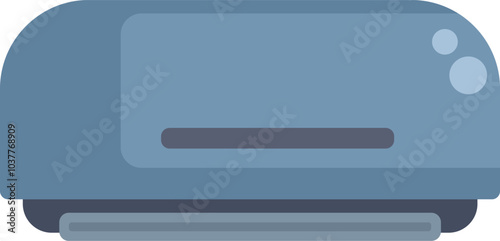 Simple vector illustration of a split system air conditioner cooling a room