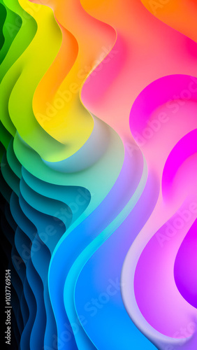 abstract background with layered colorful shapes