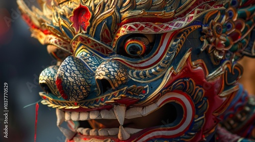 Wallpaper Mural Colorful Thai Traditional Mask Close-Up Torontodigital.ca