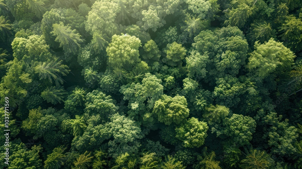 Aerial View of a Lush Forest Aerial View of a Lush Forest