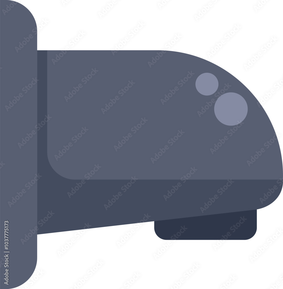 Fototapeta premium Simple flat illustration of a hand dryer activating with sensor, isolated on a white background