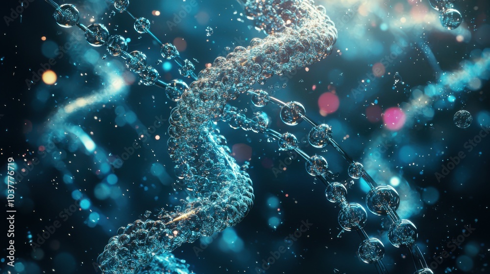 Fototapeta premium Molecular Marvels: 3D Abstract Scientific Background