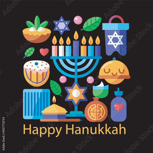 Hanukkah vector illustration