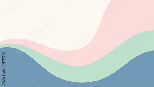colorful pastel abstract waves layer background vector design