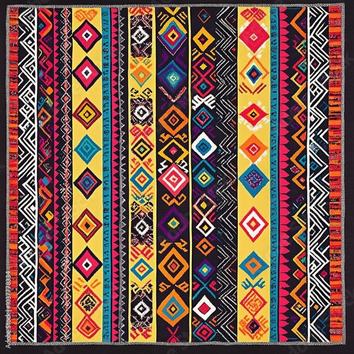 Lenca** Pattern - A fabric pattern used in the traditional textiles of the Lenca indigenous photo