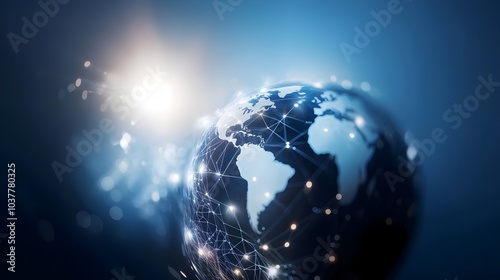 Global earth business technology background