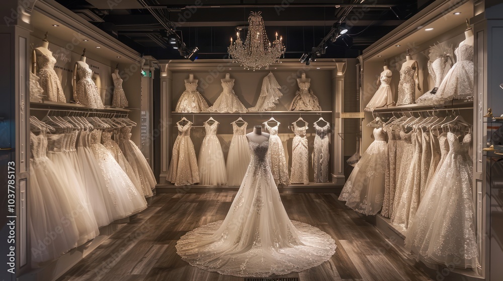 Bridal Boutique with Various Wedding Dresses Bridal Boutique with Various Wedding Dresses