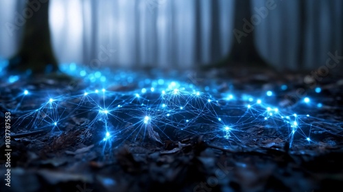 Bioluminescent Mycelium Network