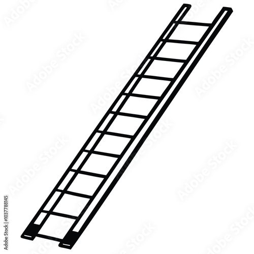 Ladder vector silhouette.