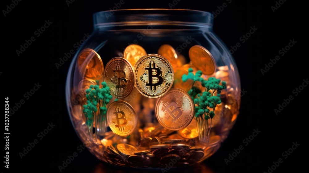 Bitcoin in a Glass Jar Bitcoin in a Glass Jar