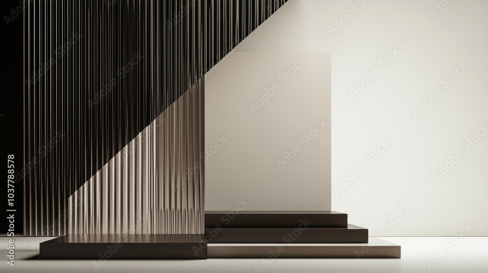 Minimalist Podium with Sharp Angular Lines Minimalist Podium with Sharp Angular Lines