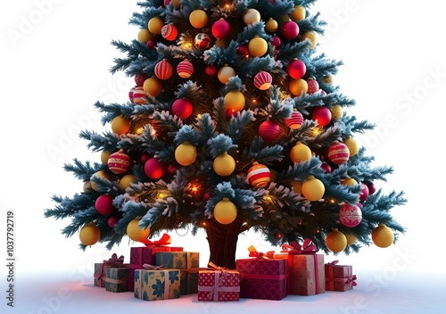 Christmas' Day with gift box and Santa Claus, for Christmas' Day and Happy New Year Day.