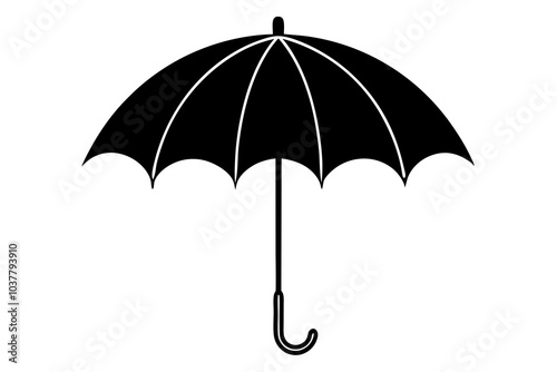 Umbrella Silhouette vector.